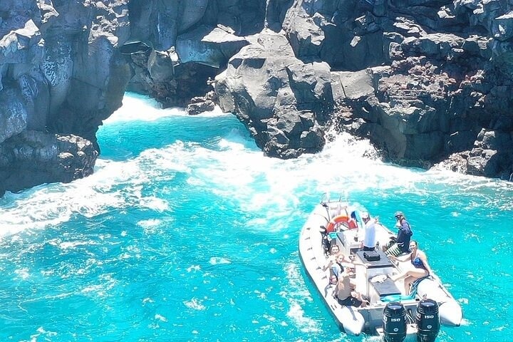 a person swimming in the water